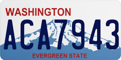 WA license plate ACA7943