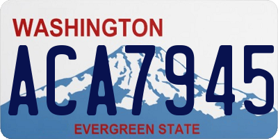 WA license plate ACA7945