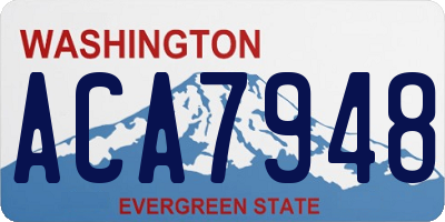WA license plate ACA7948