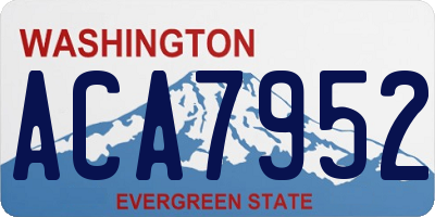 WA license plate ACA7952