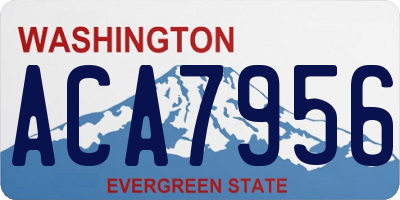 WA license plate ACA7956