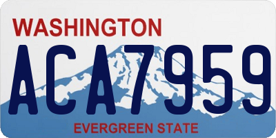 WA license plate ACA7959
