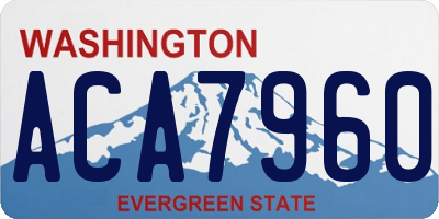 WA license plate ACA7960