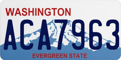 WA license plate ACA7963