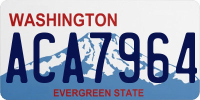 WA license plate ACA7964
