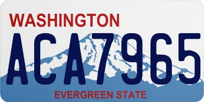 WA license plate ACA7965