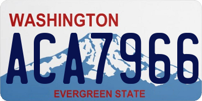 WA license plate ACA7966