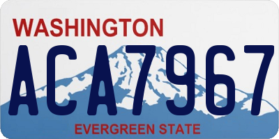WA license plate ACA7967