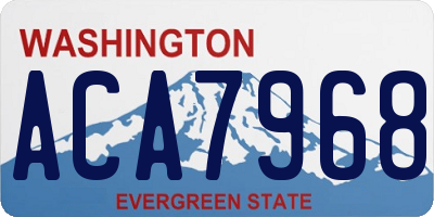 WA license plate ACA7968