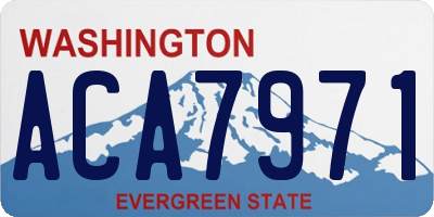 WA license plate ACA7971