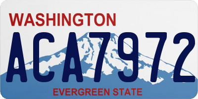 WA license plate ACA7972