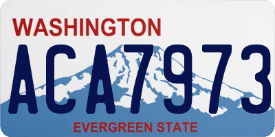 WA license plate ACA7973