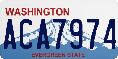 WA license plate ACA7974