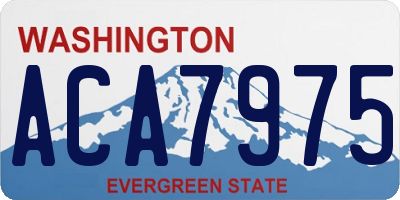 WA license plate ACA7975