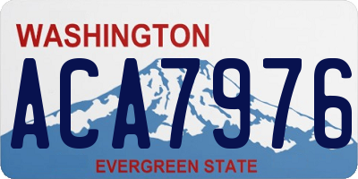 WA license plate ACA7976