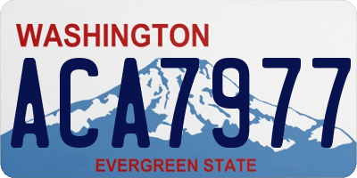 WA license plate ACA7977