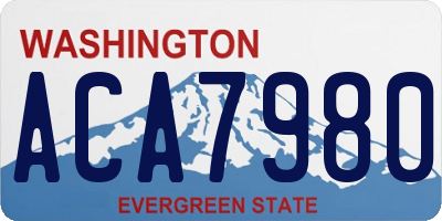 WA license plate ACA7980
