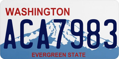 WA license plate ACA7983