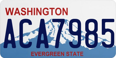 WA license plate ACA7985
