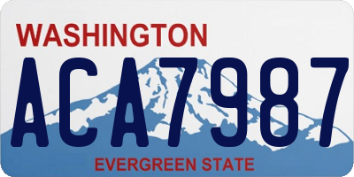 WA license plate ACA7987