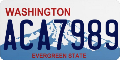 WA license plate ACA7989