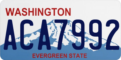 WA license plate ACA7992