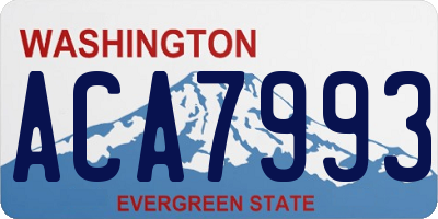 WA license plate ACA7993