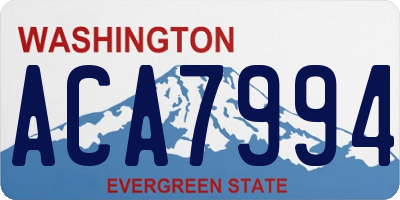 WA license plate ACA7994