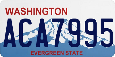 WA license plate ACA7995