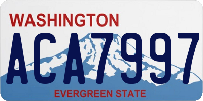 WA license plate ACA7997