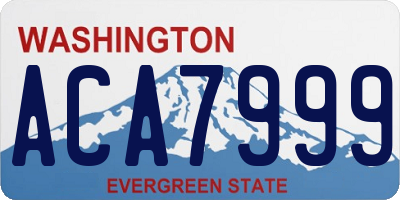 WA license plate ACA7999