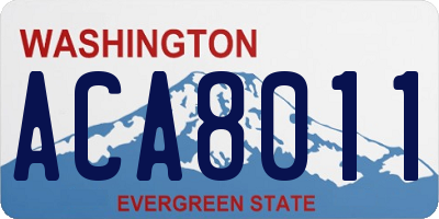 WA license plate ACA8011