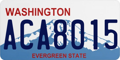 WA license plate ACA8015