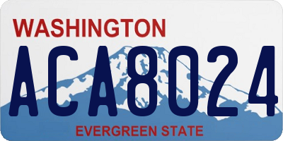 WA license plate ACA8024