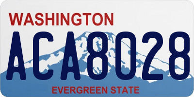 WA license plate ACA8028