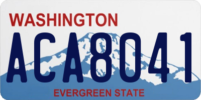 WA license plate ACA8041