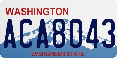 WA license plate ACA8043