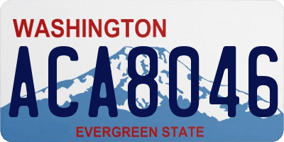 WA license plate ACA8046