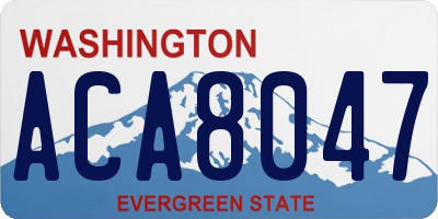 WA license plate ACA8047