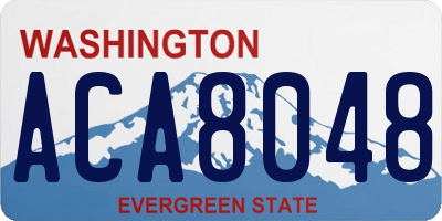 WA license plate ACA8048