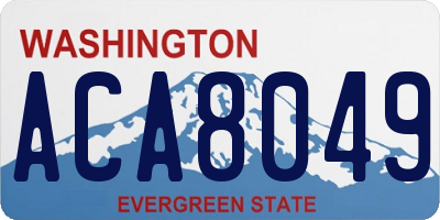 WA license plate ACA8049