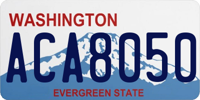 WA license plate ACA8050