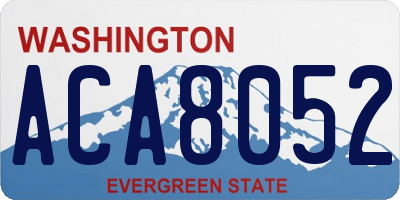 WA license plate ACA8052