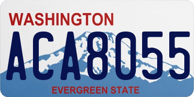 WA license plate ACA8055