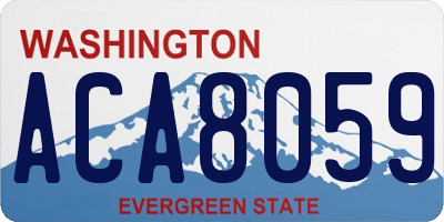 WA license plate ACA8059