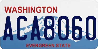 WA license plate ACA8060