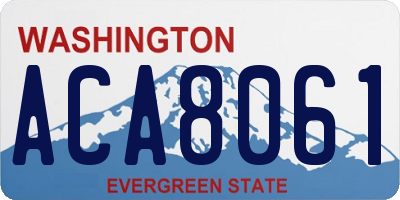 WA license plate ACA8061