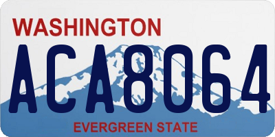 WA license plate ACA8064