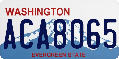 WA license plate ACA8065