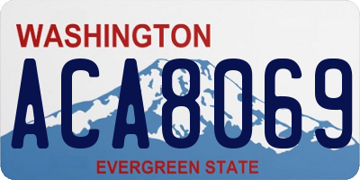 WA license plate ACA8069